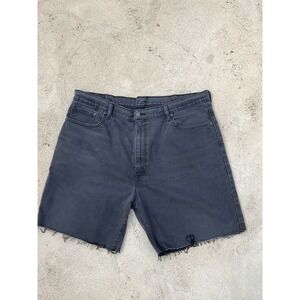 Levis 569 Shorts Mens 42 Black Bermuda Summer Casual Denim Pockets Jorts Red Tab